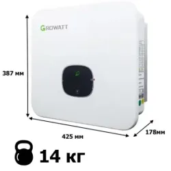 Мережевий інвертор Growatt MOD 10КTL3-X, пакування пошкоджене, товар цілий.